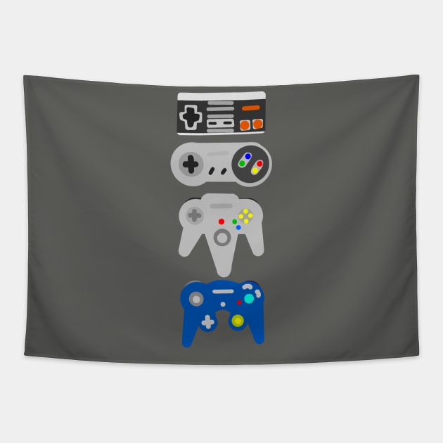 Retro Gaming Controllers Tapestry by knoxusdesigns