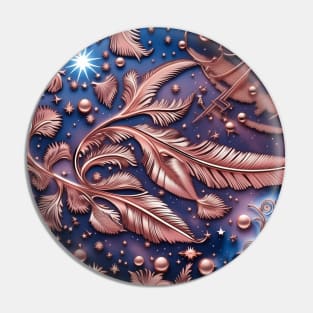 Other Worldly Designs- nebulas, stars, galaxies, planets with feathers Pin