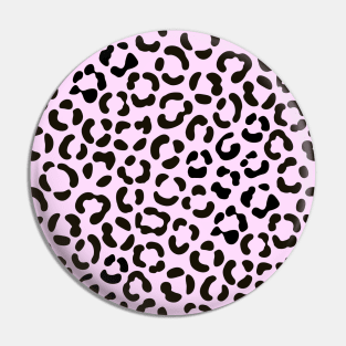 Trendy Black and Pink Leopard Effect Pattern Pin