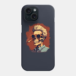 Smoking skeleton Phone Case