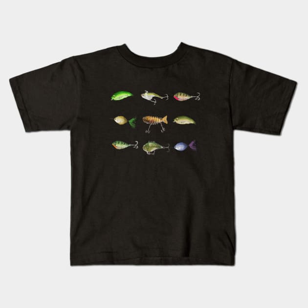 Fishing Lures Kids T-Shirt