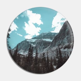 Mountain Snowy Peak at Jasper National Park V3 Pin