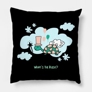 What's The Rush Cute Funny Turtle Pillow