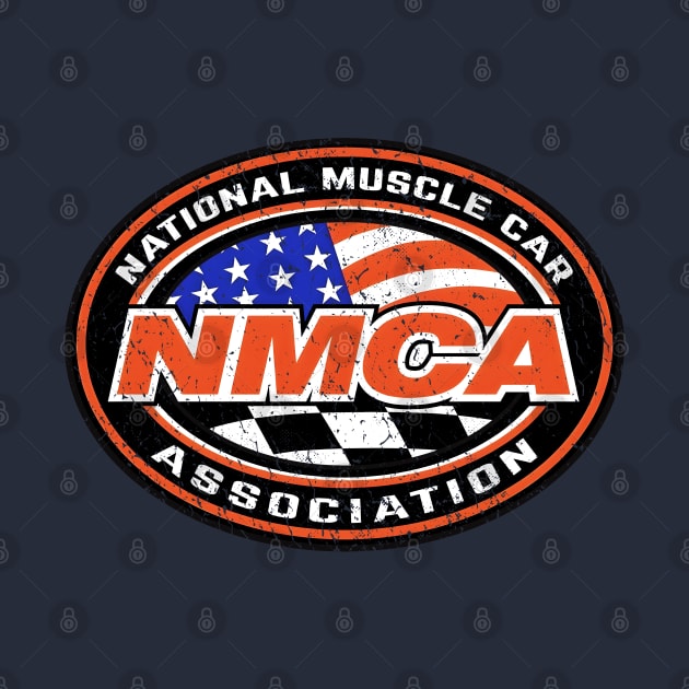NMCA - National Muscle car Association - distressed burnout print by retropetrol