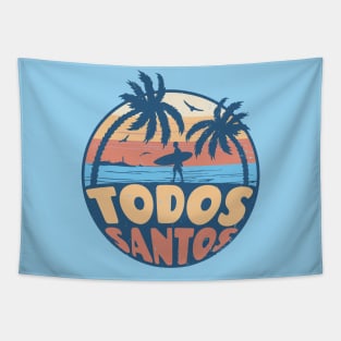 Vintage Surfing Todos Santos, Mexico // Retro Summer Vibes // Grunge Surfer Sunset Tapestry