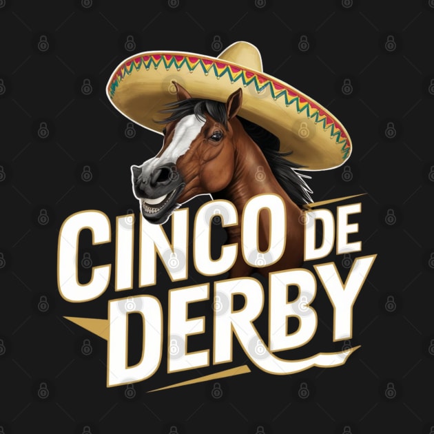 Funny Taco Horse Racing Vintage Cinco De Derby Horse by HBart