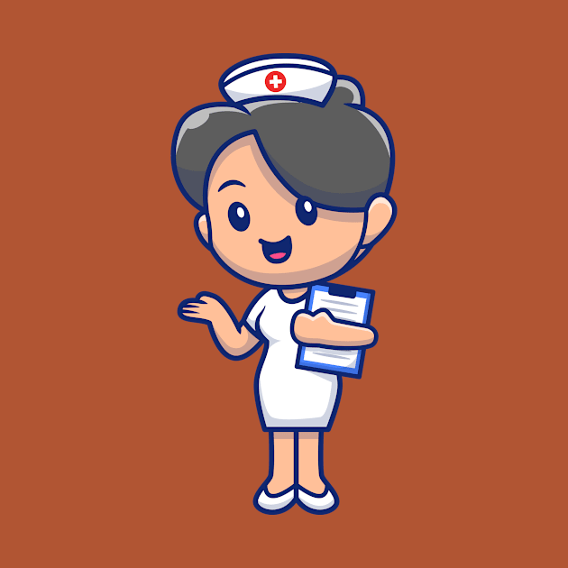 Cute nurse clip board cartoon by Catalyst Labs