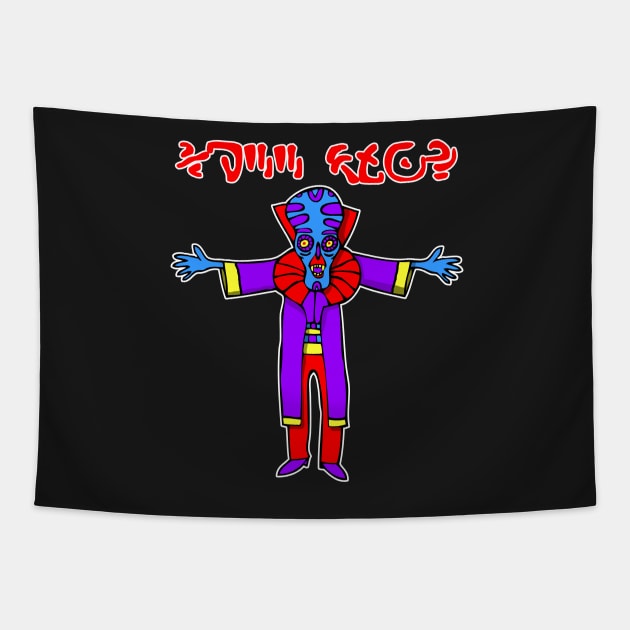 Alien Vampire Free Hugs Tapestry by RockettGraph1cs