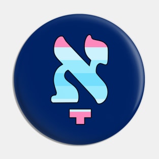 Kometz Aleph (Transmasculine Pride Colors) Pin