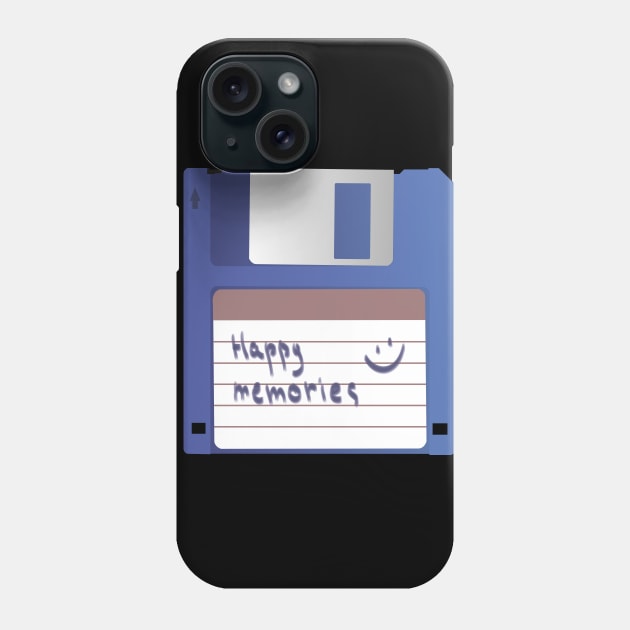 Blue Floppy Disk Nostalgia Phone Case by NorseTech