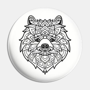 American Eskimo Mandala Pin