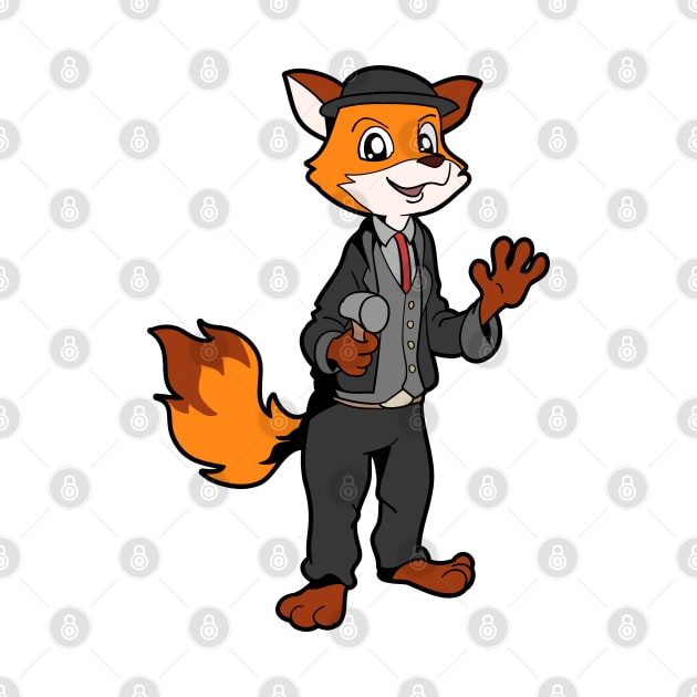 Comic fox as carpenter by Modern Medieval Design