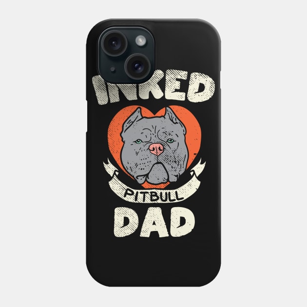 Inked Pitbull Dad Phone Case by maxdax