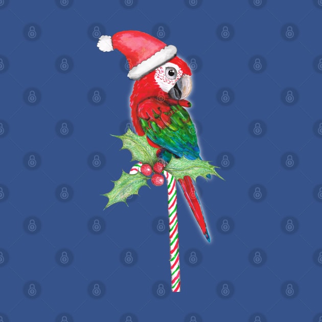 Green wing macaw Christmas style by Bwiselizzy