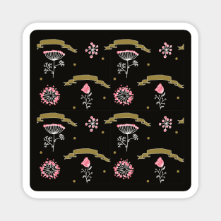 Elegance Seamless pattern with flowers Magnet