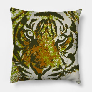 stylized tiger head Pillow