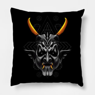 devil mask scary Pillow