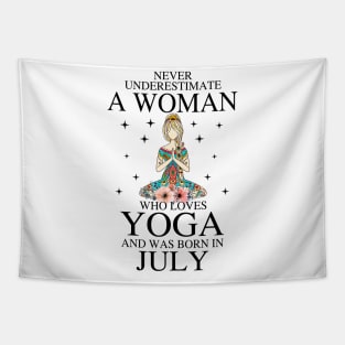 A Woman Who Loves Yoga And Was Born In July Tapestry