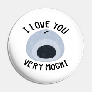 I love you very mochi (Blue) Pin