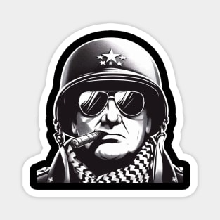 Legendary General George S. Patton Sketch Art T-Shirt Magnet