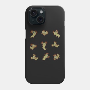 Enigma green wild type vitiligo axolotl mud puppy blanket Phone Case