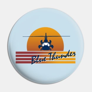 Blue Thunder Retro Pin
