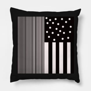 two tone circles and stripes Pillow