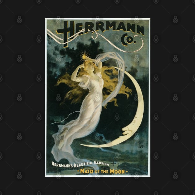 Herrmann Co.Vintage Maid of the Moon Magic Poster by talesanura