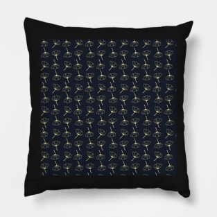 Closed Flower Dark Pattern Pillow