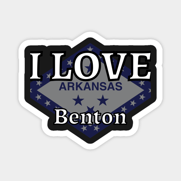 I LOVE Benton | Arkensas County Magnet by euror-design