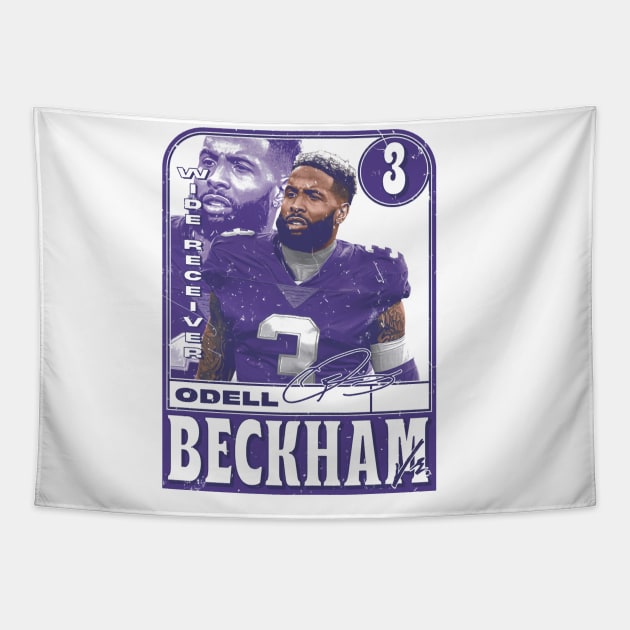 Odell Beckham Jr. Baltimore Card Tapestry by ClarityMacaws