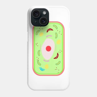 A plant cell with vacuole, Mitochondria, Golgi bodies,Lysosomes etc. in a cell of a leaf. Phone Case