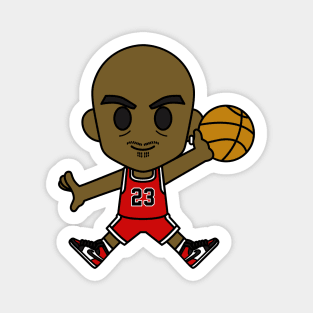 Chibi Michael Jordan Jump Red Magnet