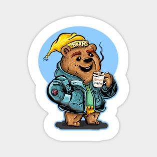 Morning Coffee Bear Magnet