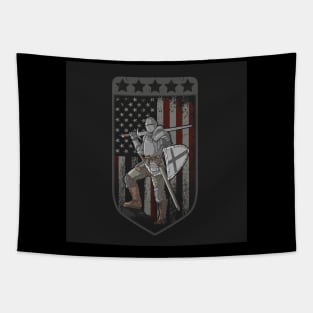 knight full armor sword Tapestry