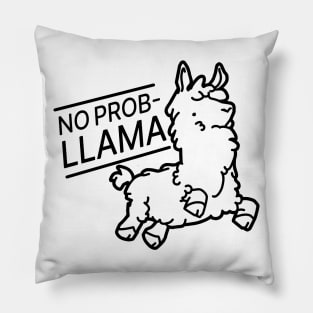 No Problem Llama on Light Colors Pillow