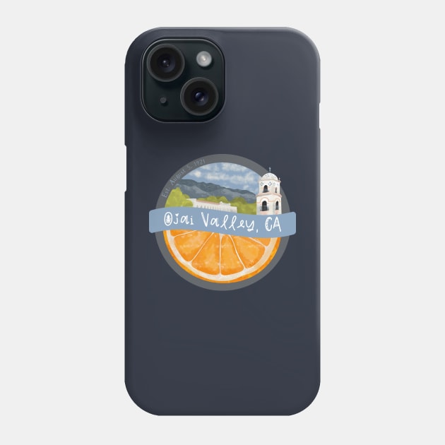 Ojai Valley, CA Hippie Badge Phone Case by MSBoydston