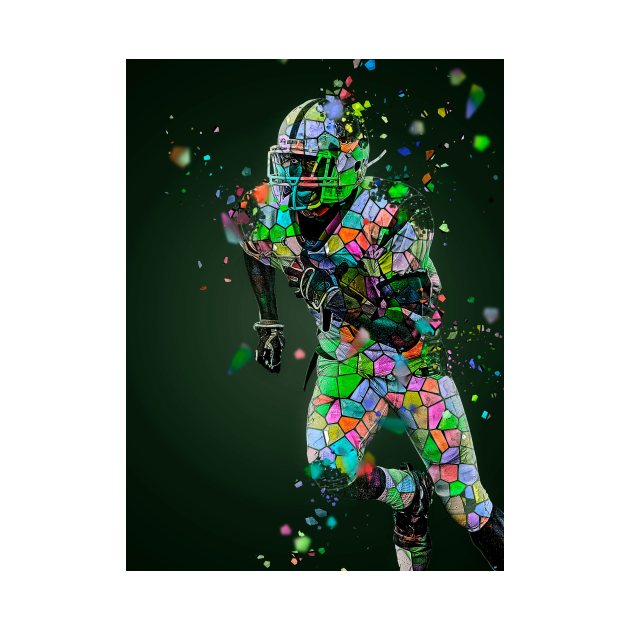 Live life in colour - American football player by Montanescu