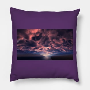 Crimson Dawn Pillow