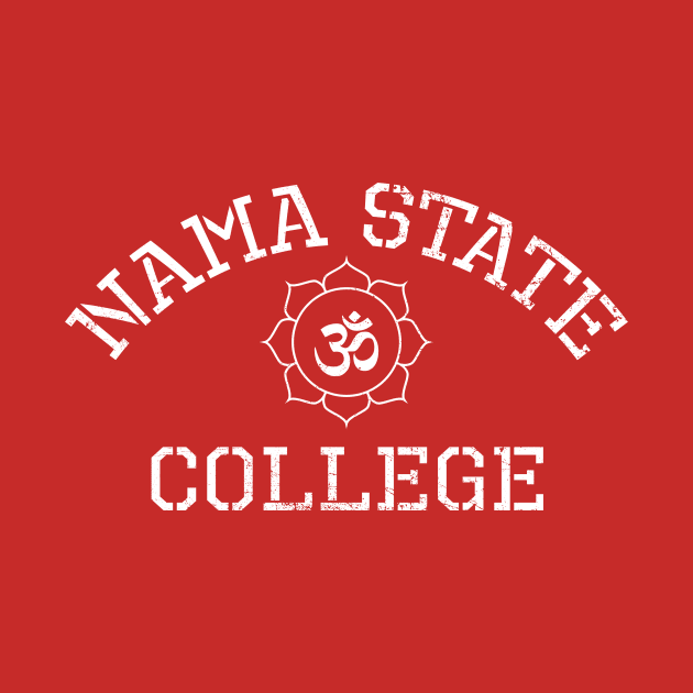 NAMA STATE COLLEGE Funny Namaste OM Lotus by ClothedCircuit