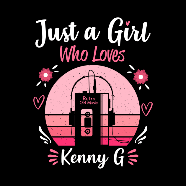 Just A Girl Who Loves Kenny G Retro Headphones by Cables Skull Design