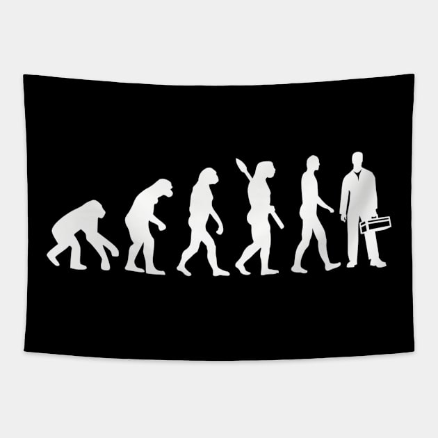 Janitor evolution Tapestry by Designzz