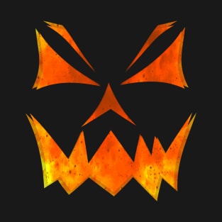 Pumpkin Horror Face Crazy Halloween Pumpkin Jack-O Lantern - Toothy Grin - Scary Glow Smile T-Shirt