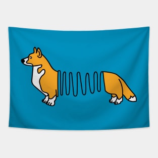 Corgi Dog Slinky Tapestry