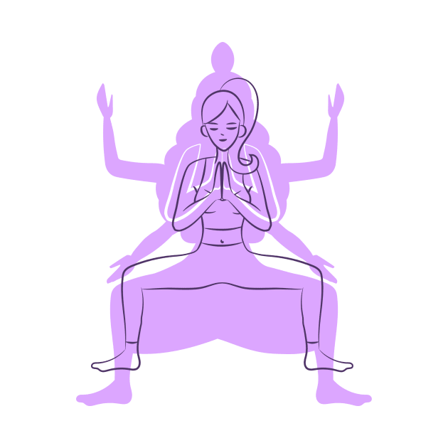 Minimal Yoga Goddess Pose by Nature Lover Apparel