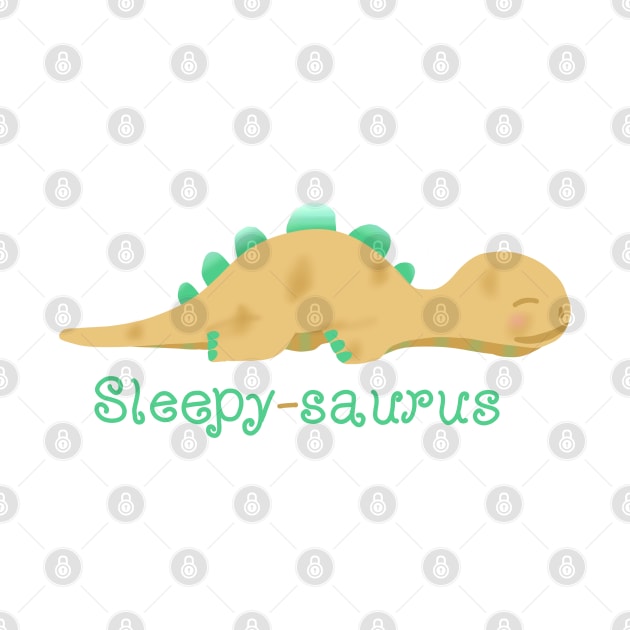 Sleepy-saurus (yellow dinosaur) by Becky-Marie