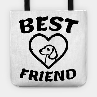 Best Friend Dog in Heart Gift Tote