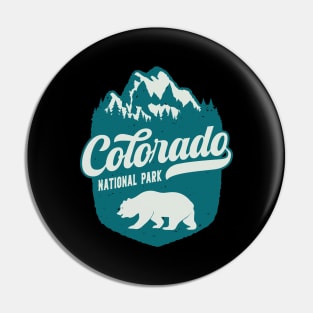 Colorado National Park Wildlife Vintage Mountain Pin