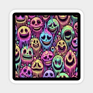 Smiley meltdown artwork Magnet