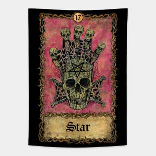 Star. Eternal Bones Tarot (Colorful) design. Tapestry